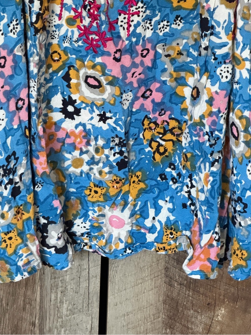 Natural Life Blue Floral Spaghetti Strap Tank Top - Picture 8 of 12